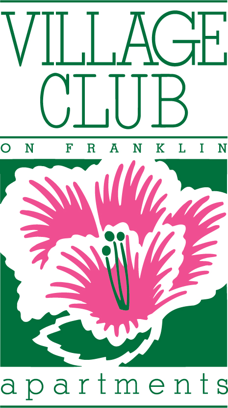A logo for a club with apartments in Franklin.